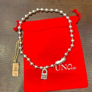 UNOde50 necklace. Silver plated. One size. New.